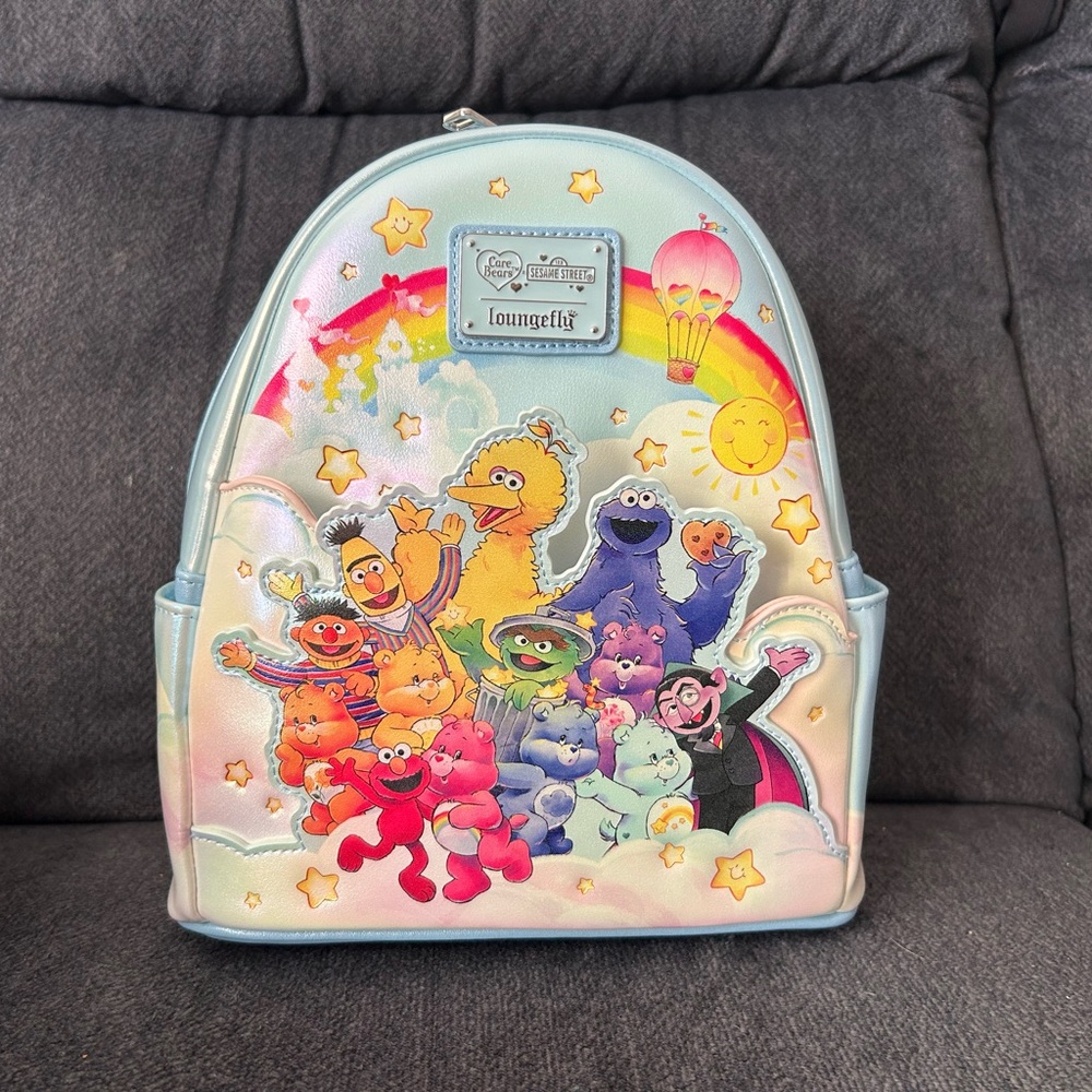 NWT - Sesame Street and Car Bears Character Mini Loungefly Backpack